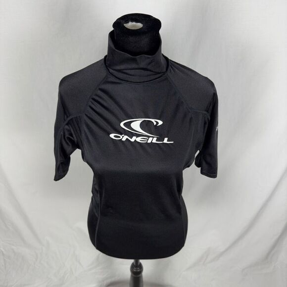 O’Neill EUC Black Logo Rash Guard - Women’s M - Picture 2 of 9